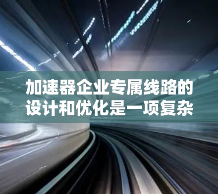 加速器企业专属线路的设计和优化是一项复杂的工程任务，通常需要结合企业的具体需求、粒子类型、实验目标以及预算等多个因素。以下是一些关键点和考虑因素，供您参考