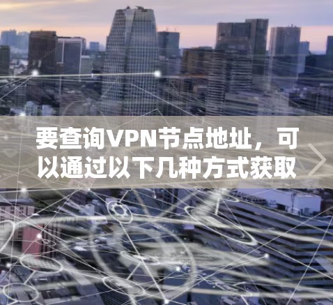 要查询VPN节点地址，可以通过以下几种方式获取
