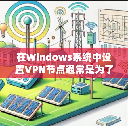 在Windows系统中设置VPN节点通常是为了连接到公司内部网络、保护隐私或访问互联网时的安全性。在以下步骤中，你将学习如何在Windows上设置VPN节点