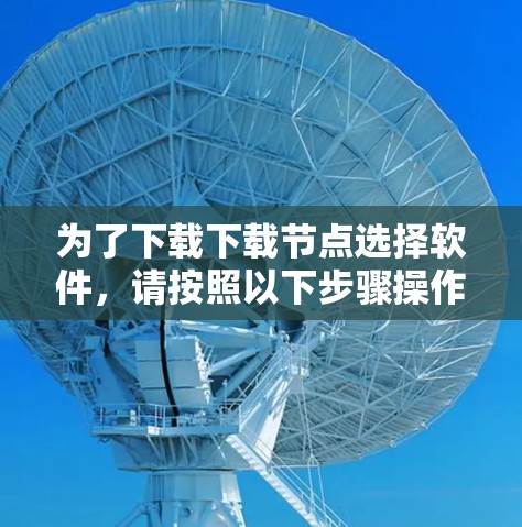 为了下载下载节点选择软件，请按照以下步骤操作