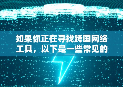 如果你正在寻找跨国网络工具，以下是一些常见的VPN服务提供商，它们可以帮助你在全球范围内连接