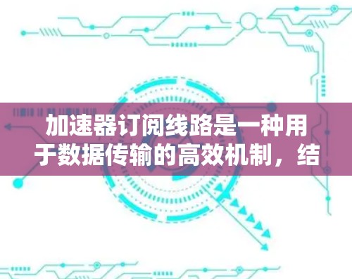 加速器订阅线路是一种用于数据传输的高效机制，结合了加速器技术和订阅/发布模型，能够在动态网络环境中优化数据传输路径，提高传输效率和可靠性。以下是对这一机制的详细分析和总结