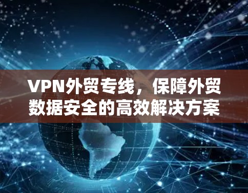 VPN外贸专线，保障外贸数据安全的高效解决方案