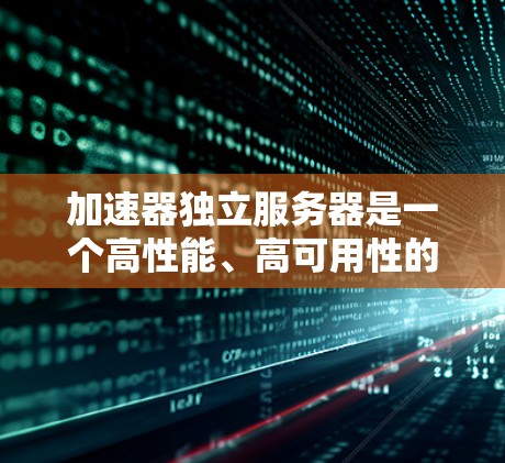 加速器独立服务器是一个高性能、高可用性的计算资源，专为处理需要快速响应和高吞吐量的任务而设计。以下是对加速器独立服务器的详细分析和总结