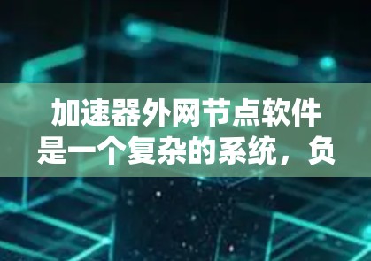 加速器外网节点软件是一个复杂的系统，负责在外部网络中高效地处理数据流量，确保加速器和内部网络的高性能连接。以下是对该软件的详细分析和建议