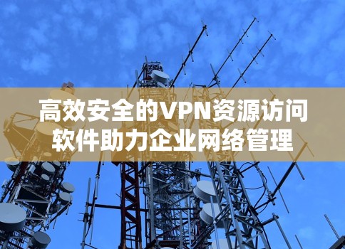 高效安全的VPN资源访问软件助力企业网络管理