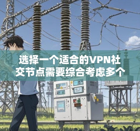 选择一个适合的VPN社交节点需要综合考虑多个因素，以确保既能满足需求，又能提供高安全性和隐私保护。以下是根据您的需求整理出的选择指南
