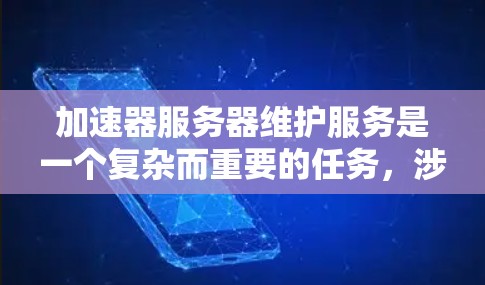 加速器服务器维护服务是一个复杂而重要的任务，涉及多个方面的工作。以下是对该服务的详细分步解释