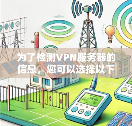为了检测VPN服务器的信息，您可以选择以下工具，每个工具都有其独特的功能和限制，确保选择最适合您的需求
