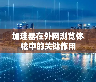 加速器在外网浏览体验中的关键作用