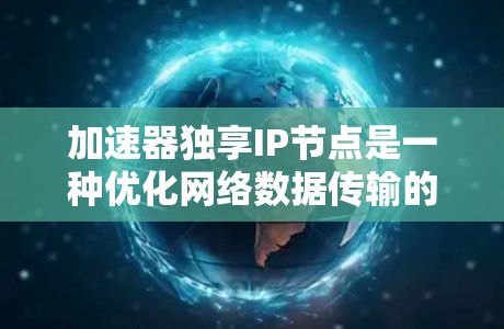 加速器独享IP节点是一种优化网络数据传输的技术，通过为加速器分配专用IP地址，提升数据处理效率。以下是对该技术的详细分析和总结