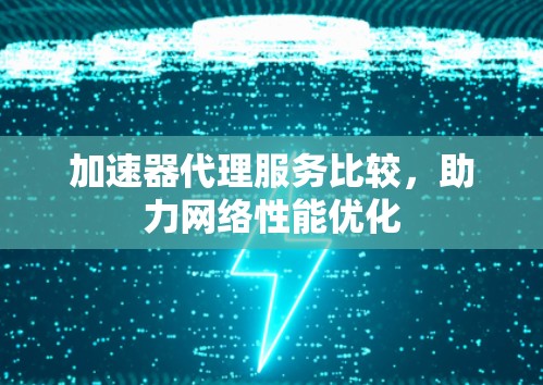 加速器代理服务比较，助力网络性能优化