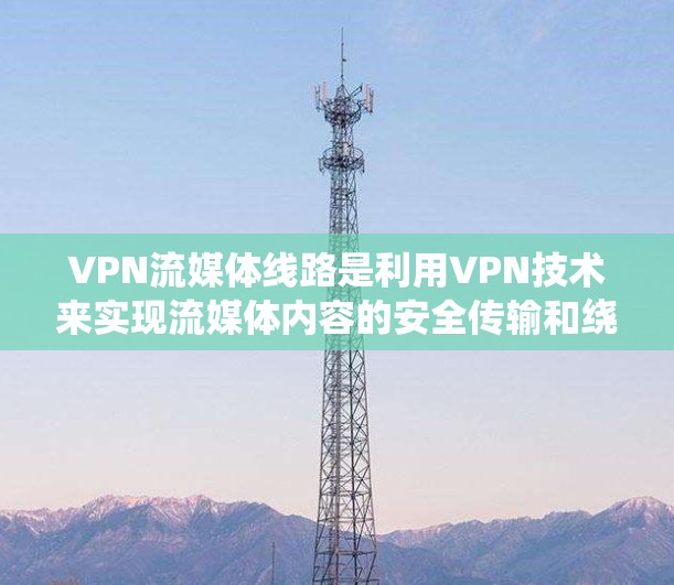 VPN流媒体线路是利用VPN技术来实现流媒体内容的安全传输和绕过地域限制的一种解决方案。以下是对VPN流媒体线路的详细分析