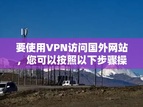 要使用VPN访问国外网站，您可以按照以下步骤操作