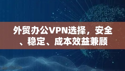 外贸办公VPN选择，安全、稳定、成本效益兼顾