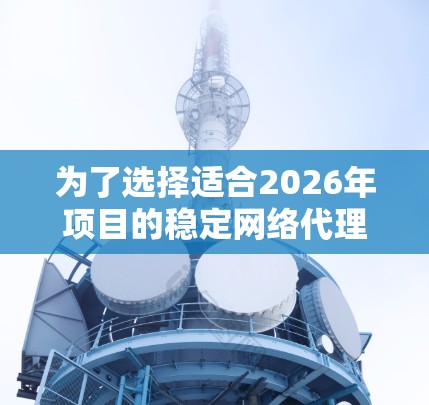 为了选择适合2026年项目的稳定网络代理工具，可以按照以下步骤进行分析和选择