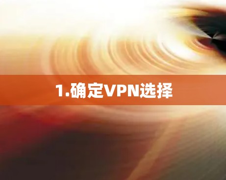 1.确定VPN选择