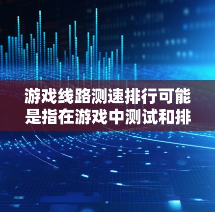 游戏线路测速排行可能是指在游戏中测试和排列不同的线路（通常指网络连接或数据传输路径）以优化游戏性能和流畅度。以下是一些可能的步骤和方法，帮助你分析和排列线路测速