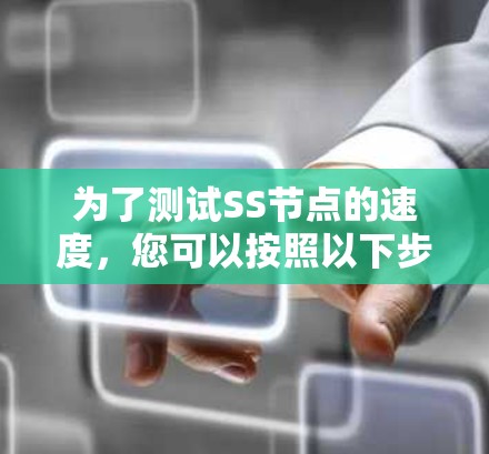 为了测试SS节点的速度，您可以按照以下步骤进行