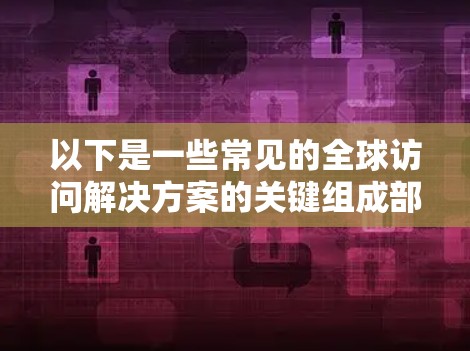 以下是一些常见的全球访问解决方案的关键组成部分