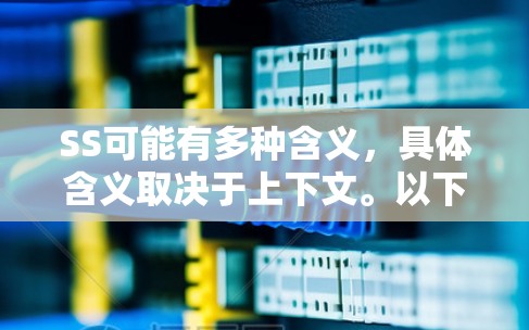 SS可能有多种含义，具体含义取决于上下文。以下是一些常见的SS的可能含义及相关教程