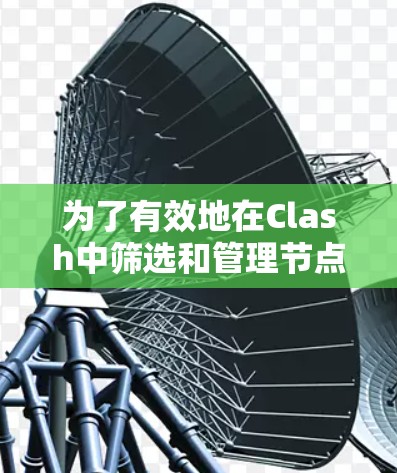 为了有效地在Clash中筛选和管理节点，可以按照以下步骤进行