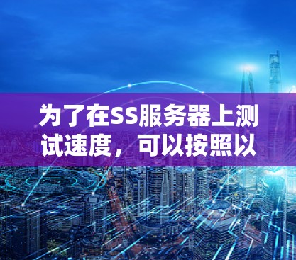 为了在SS服务器上测试速度，可以按照以下步骤进行
