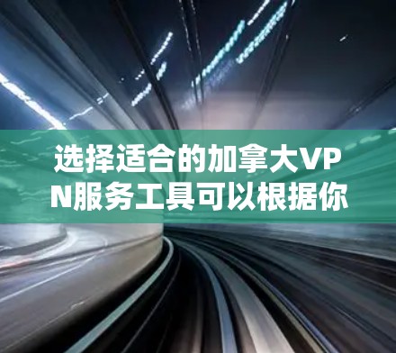 选择适合的加拿大VPN服务工具可以根据你的需求来决定。以下是一些关键考虑因素和推荐