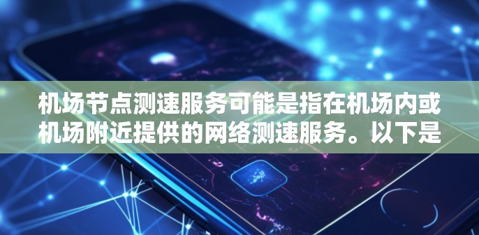 机场节点测速服务可能是指在机场内或机场附近提供的网络测速服务。以下是一些相关信息和建议，帮助你理解和使用这些服务