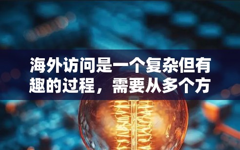 海外访问是一个复杂但有趣的过程，需要从多个方面进行全面规划和准备。以下是一个结构化的规划指南，帮助您顺利完成海外访问